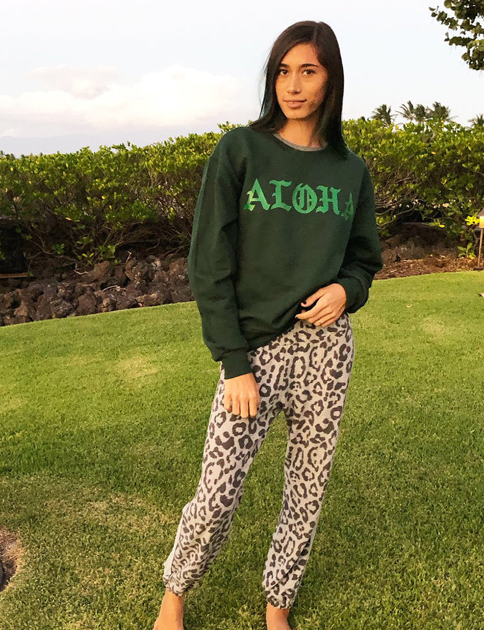 Aloha Sweatshirt - Forest,, The Uplifters- Woo