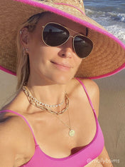 Sunset Straw Beach Hat - The House of Woo
