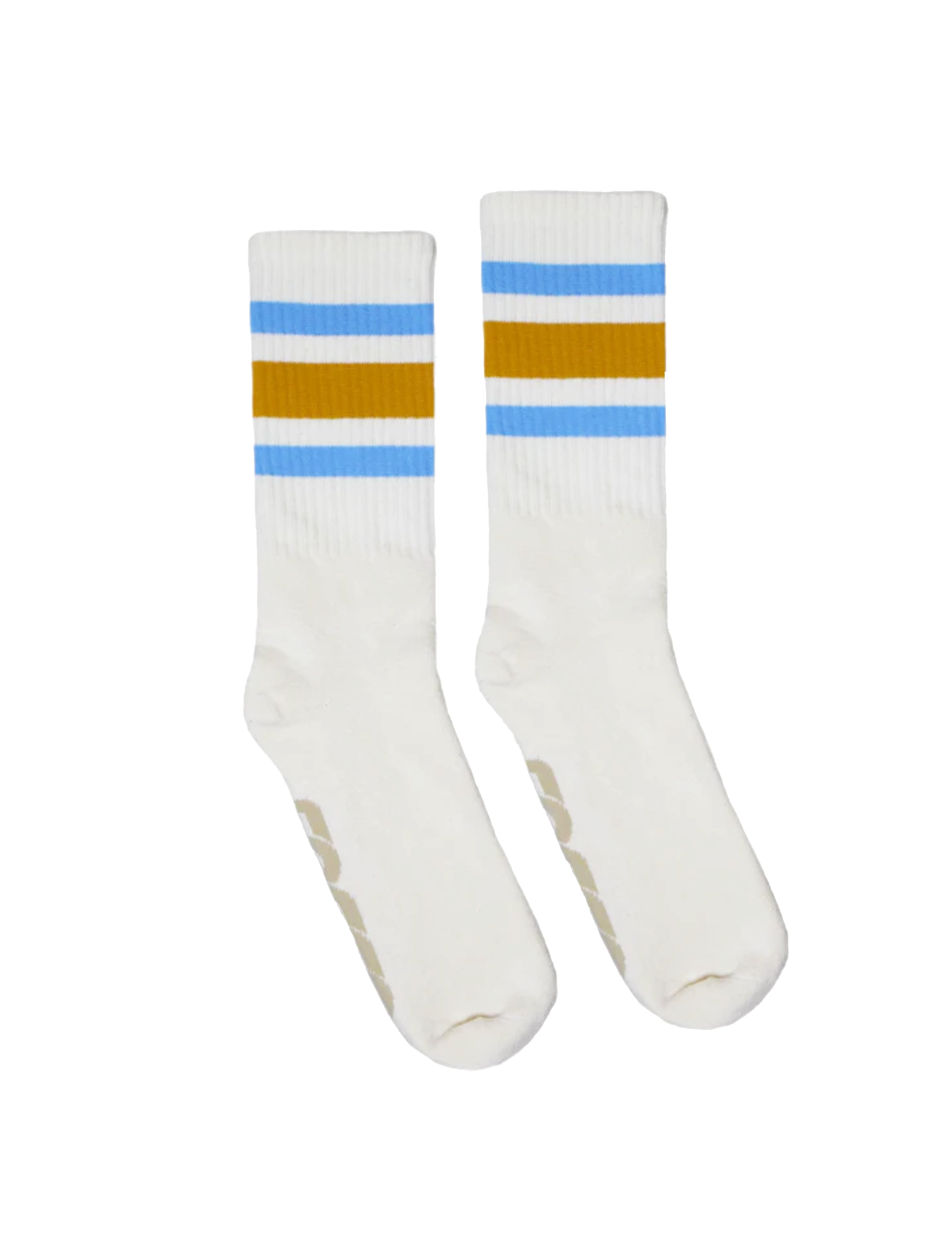 Blue & Gold Stripe Socks - The House of Woo