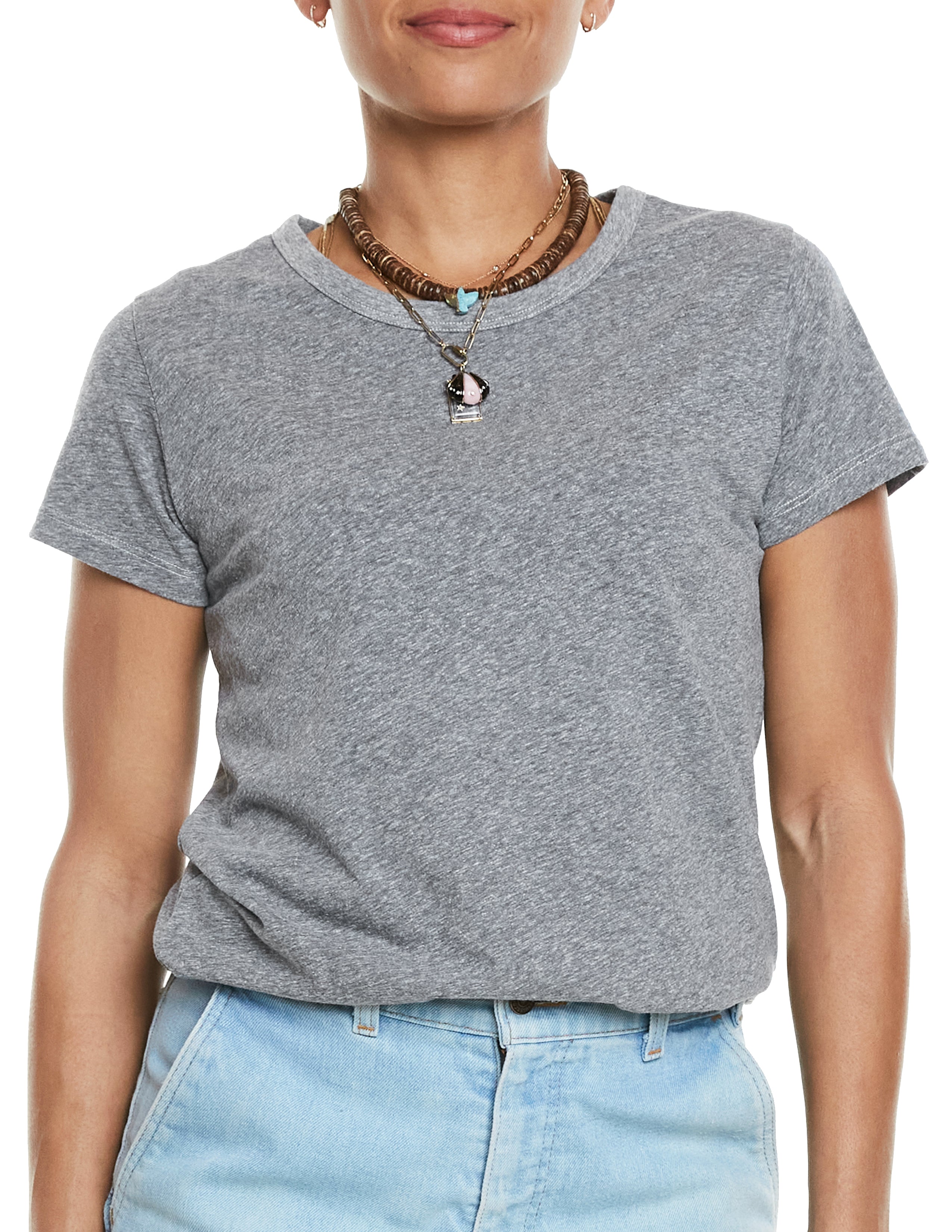The Perfect Heather Grey Tee - The House of Woo